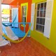 brightly colored decor of belize relaxing hotel