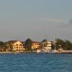 catamarans at dock at sunset in beautiful belize