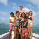 family local kids vacation boat reef snorkel vacation