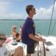 family on catamaran sailing adventure in the islands of belize