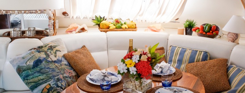 fine dining on luxury catamaran charter with private chef