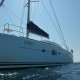 font of 50 foot yacht catamaran Doris while on charter in belize