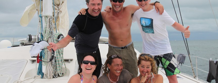 fun with captain cliff on catamaran while on amazing family vacation