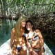 girls smiling in mangroves on an island adventure and romantic getaway.