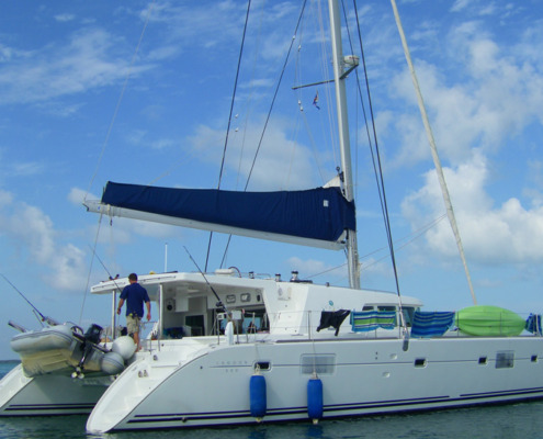 lagoon 500 catamaran on charter with belize sailing vacations