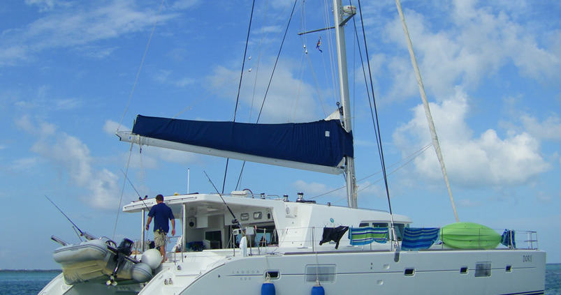 lagoon 500 catamaran on charter with belize sailing vacations