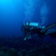 world class deep scuba diving over beautiful coral reef